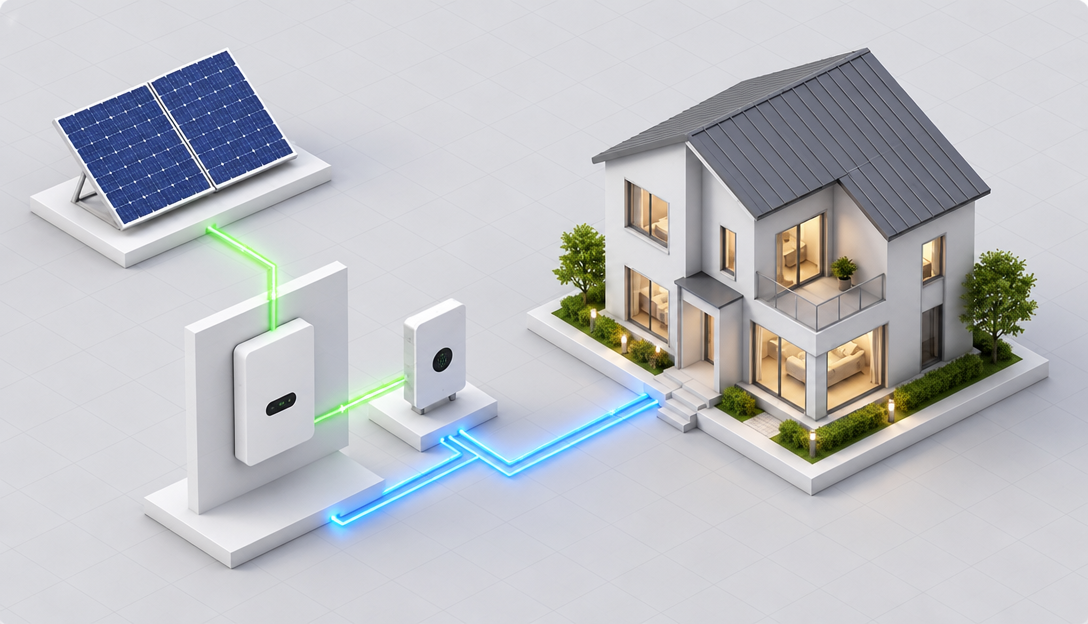 Home battery inverter compatibility: CAN and RS485 communication cable between a LiFePO4 battery and a hybrid inverter